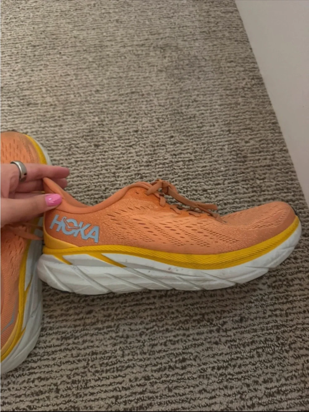 Hoka One One breathable mesh